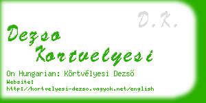 dezso kortvelyesi business card